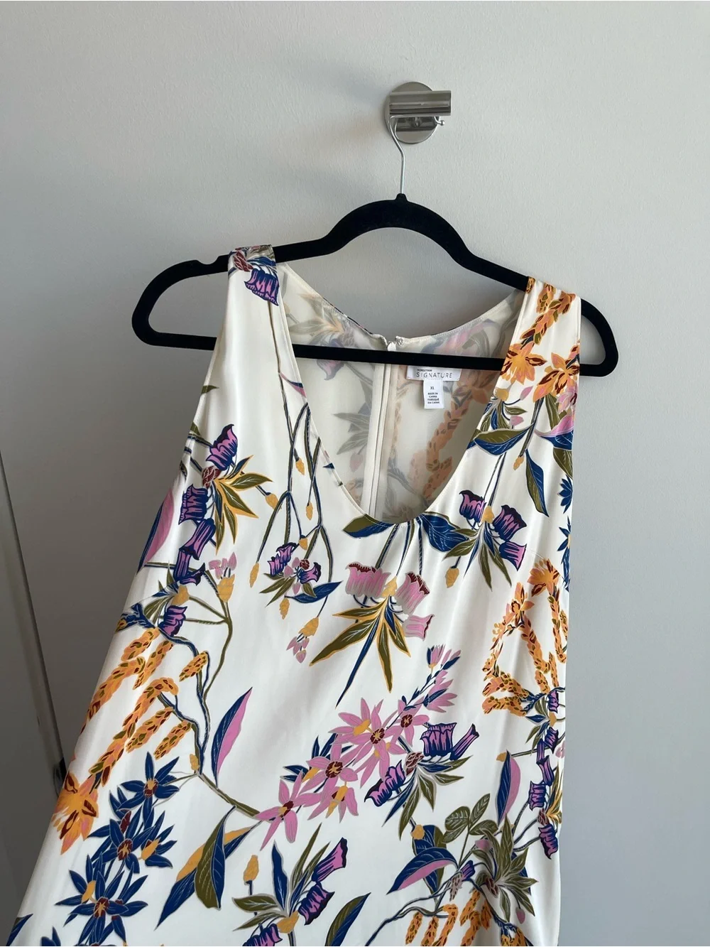 Nordstrom Signature Silk Blend Tank Maxi Dress Floral